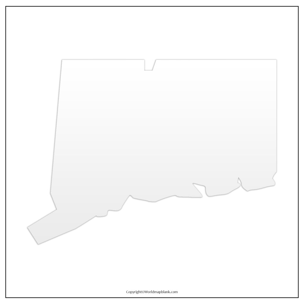 Blank Map of Connecticut Outline