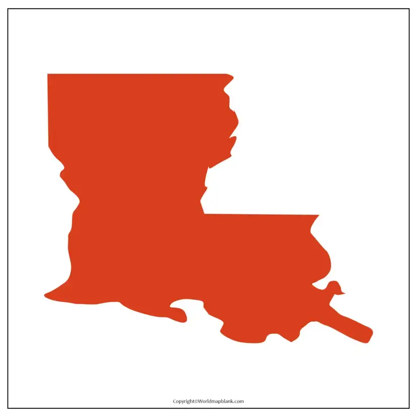Blank Louisiana Map