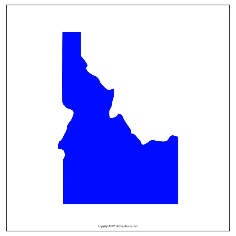Blank Map of Idaho - Outline