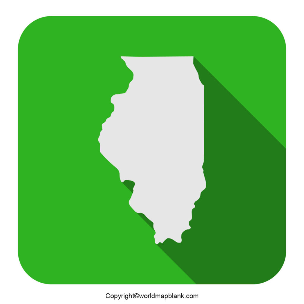 Blank Map of Illinois - Outline