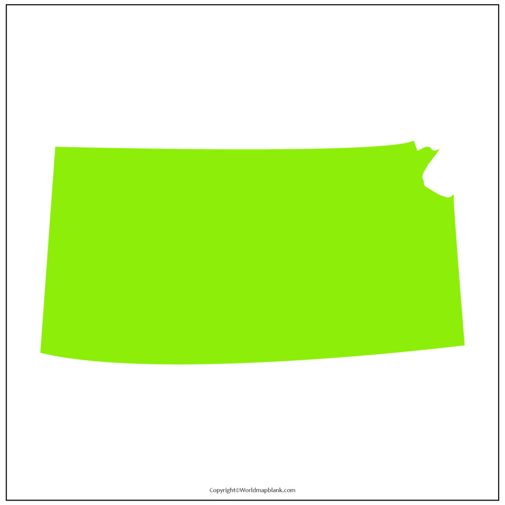Blank Map of Kansas - Outline