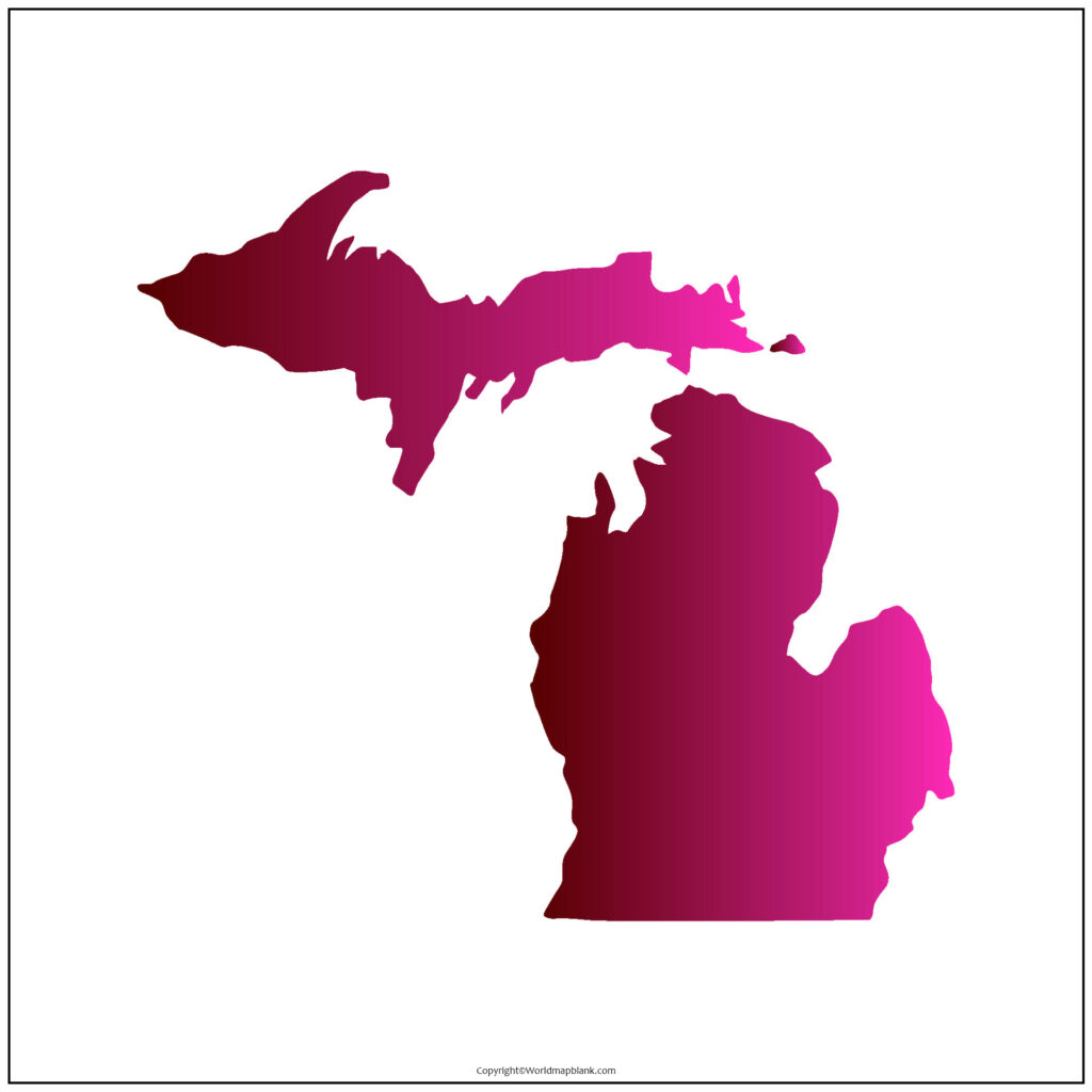 Blank Map of Michigan Outline