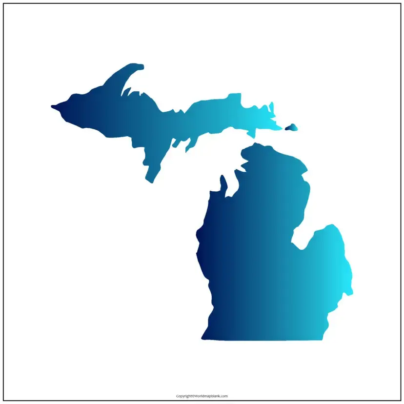 Blank Michigan Map