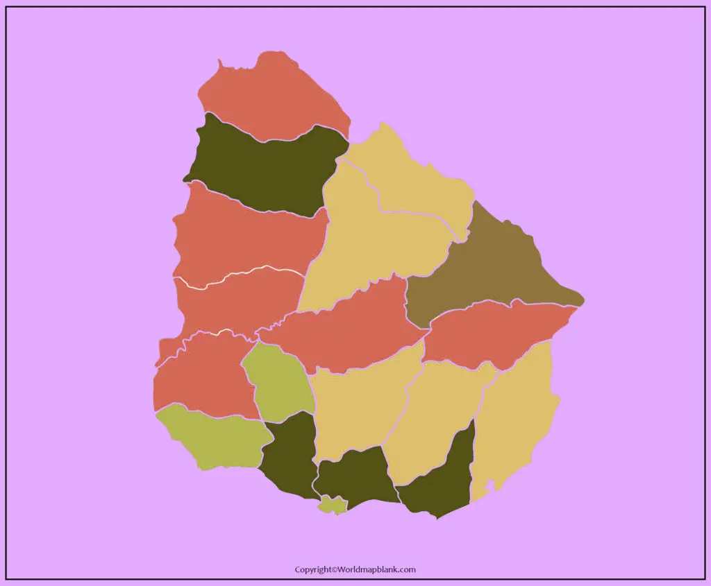 Blank Uruguay Map