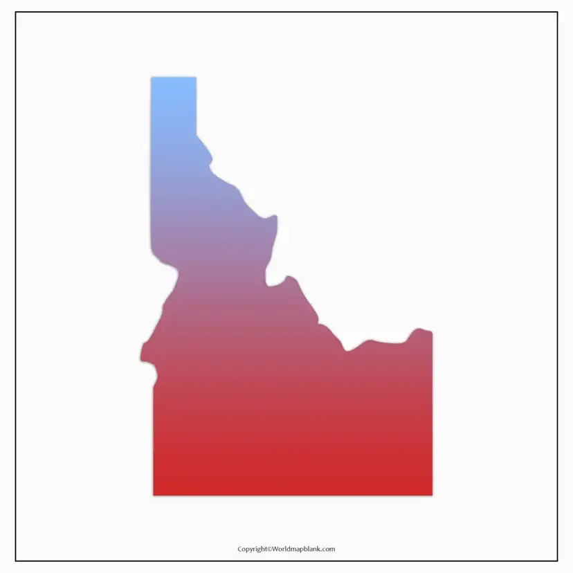 Printable Blank Idaho Map