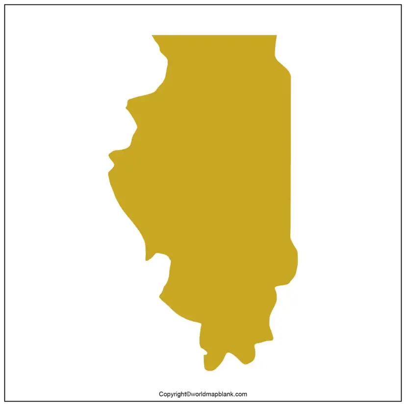 Printable Blank Illinois Map