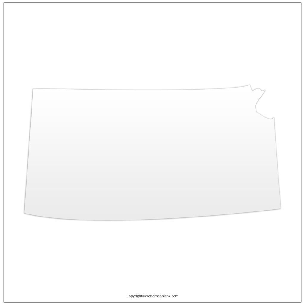Printable Blank Kansas Map