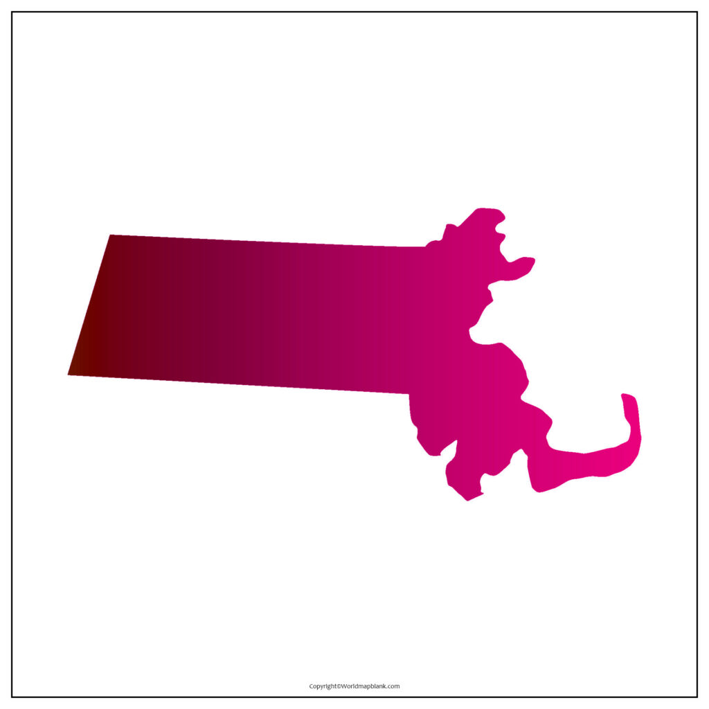 Printable Blank Massachusetts Map