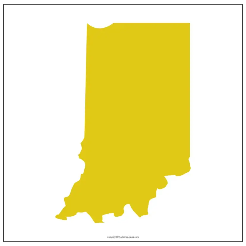 Printable Map of Indiana
