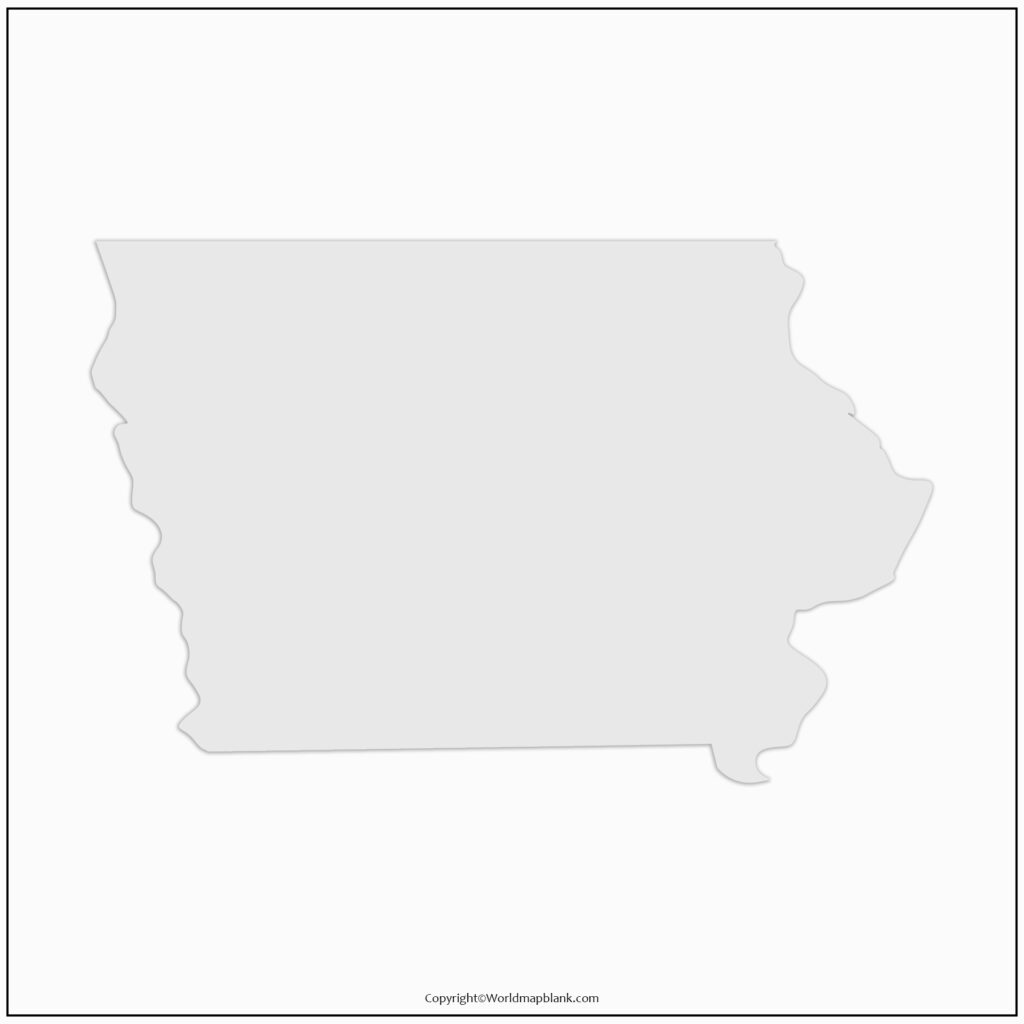 Printable Map of Iowa