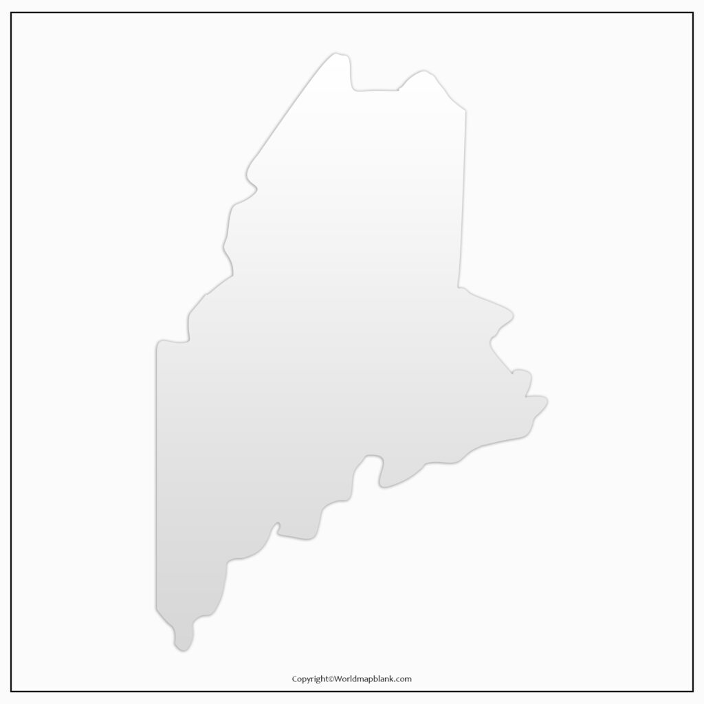 Blank Map of Maine - Outline