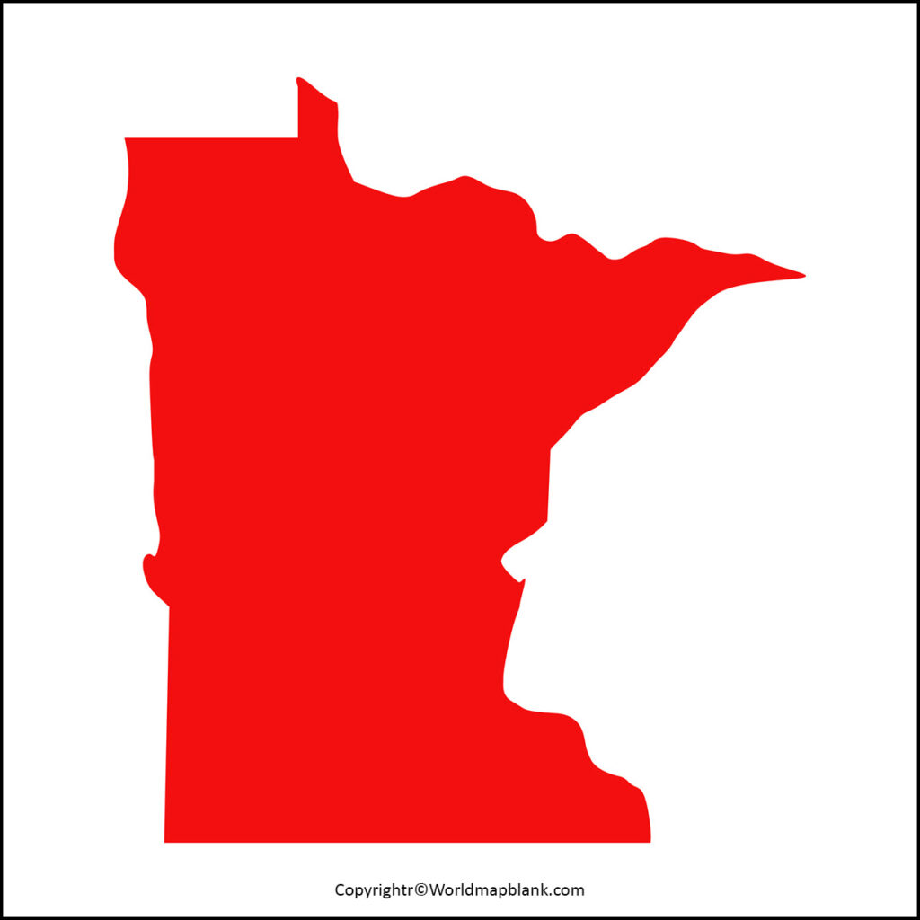 Blank Map of Minnesota Outline