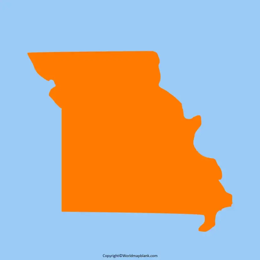 Blank Map of Missouri