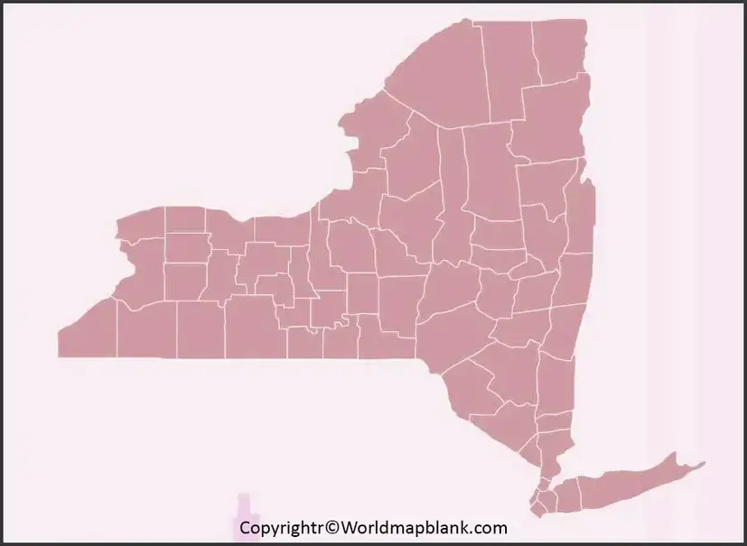 Blank New York Map