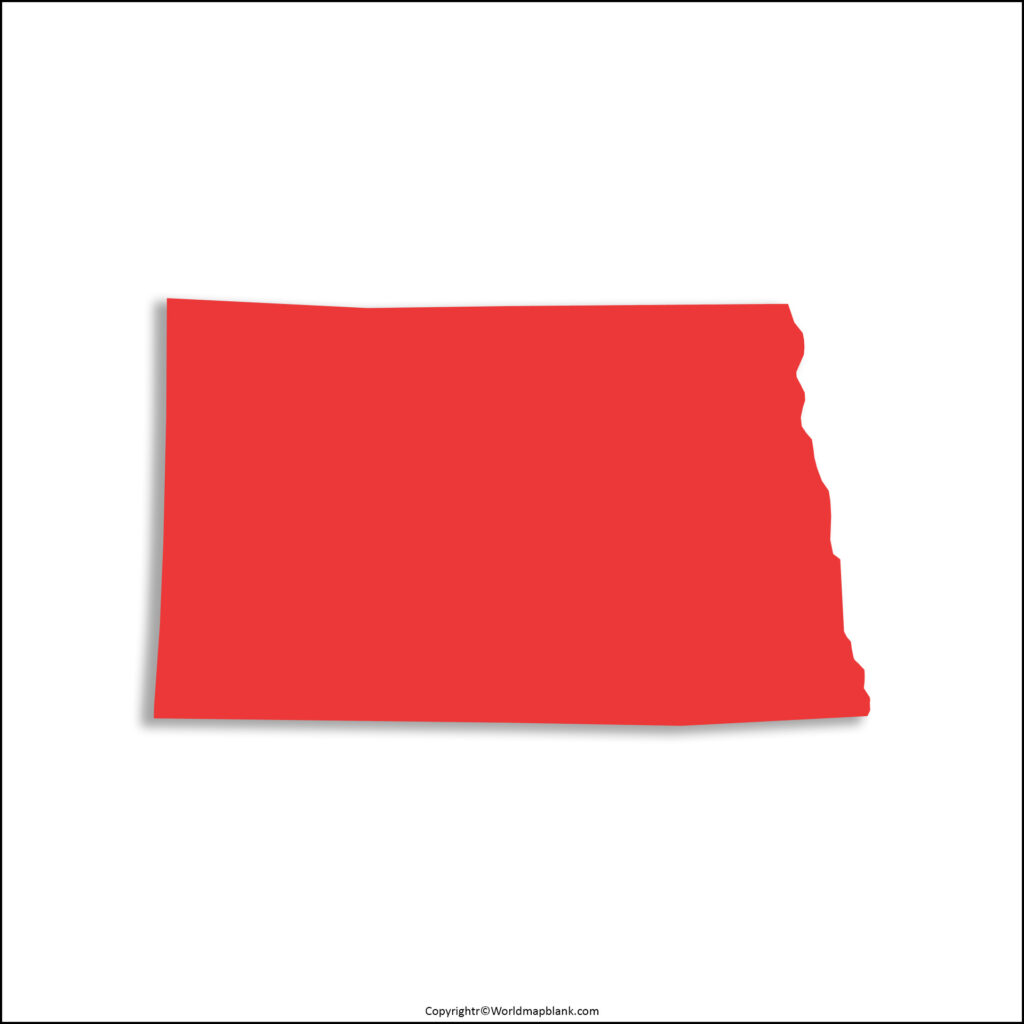 Blank Map of North Dakota