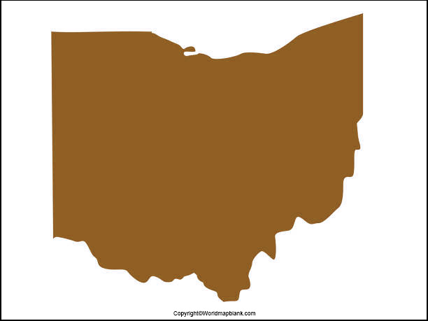 Blank Map of Ohio - Outline