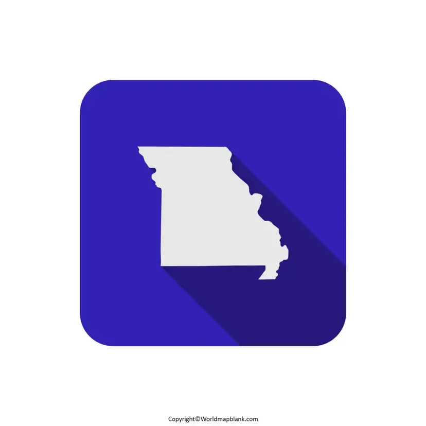 Printable Blank Map of Missouri