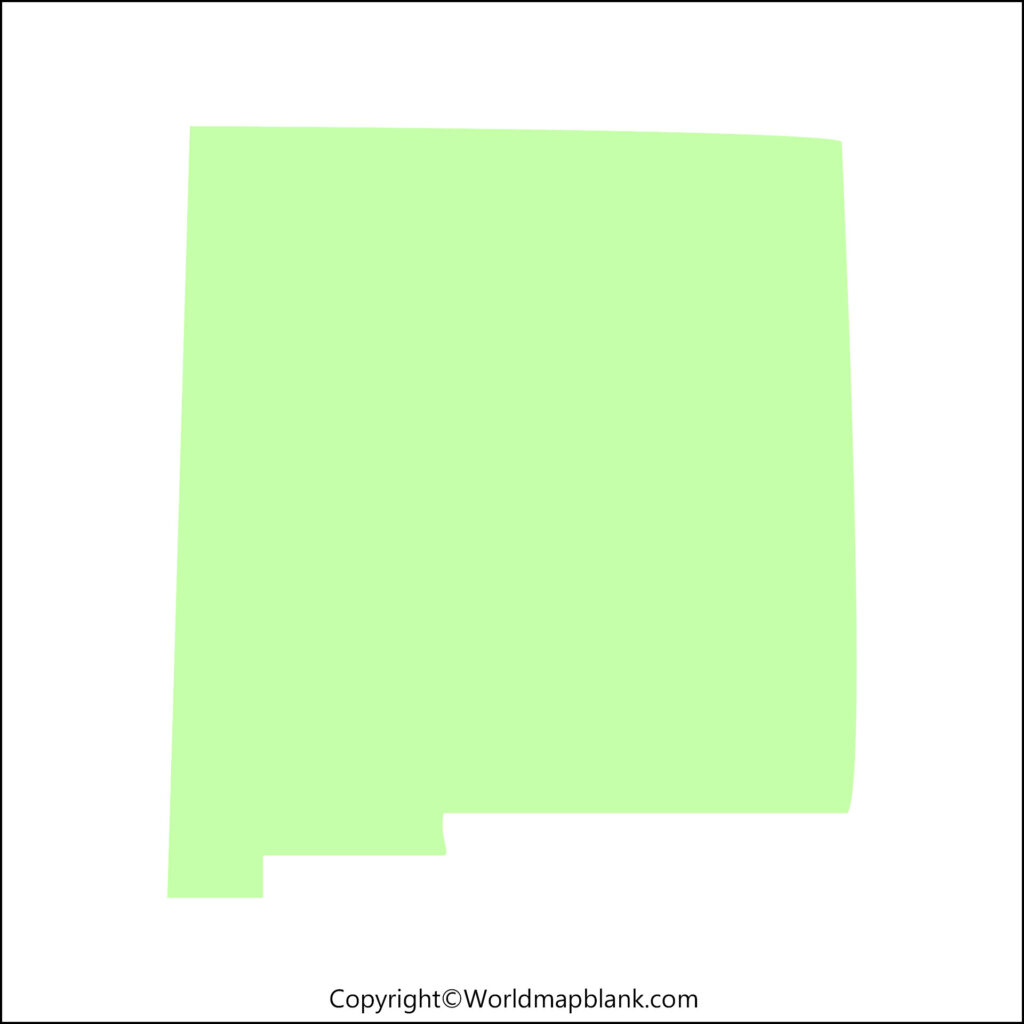 Blank New Mexico Map Worksheet