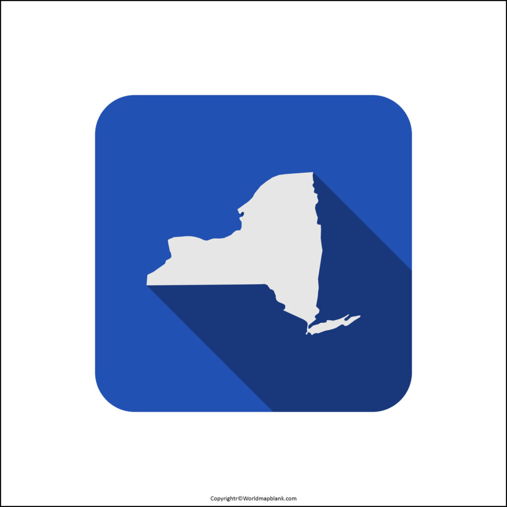 Printable Blank Map of New York