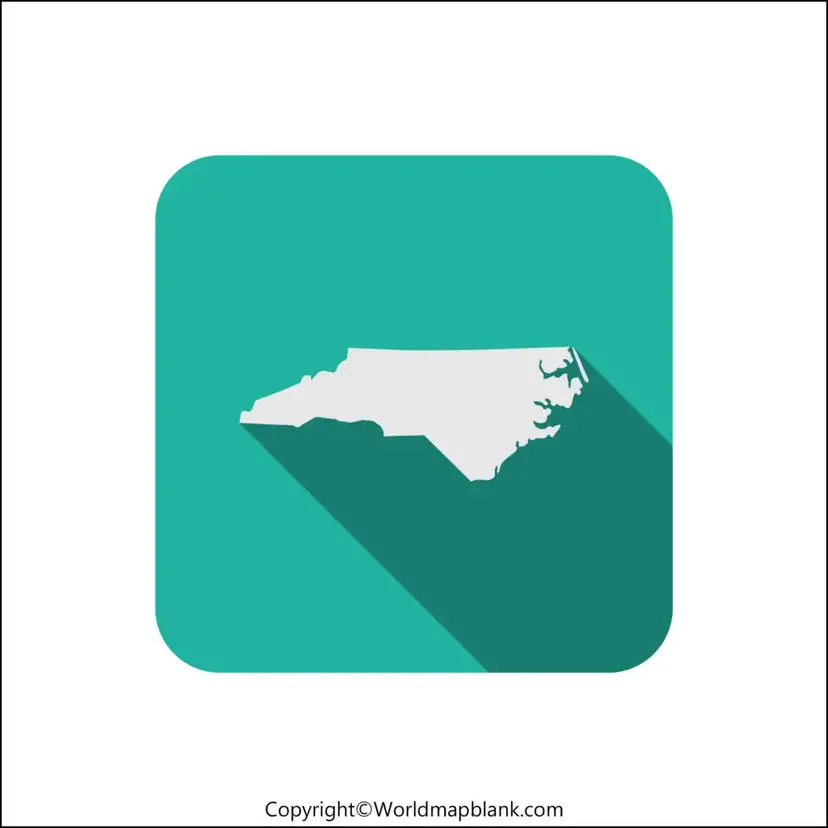 Printable Blank Map of North Carolina