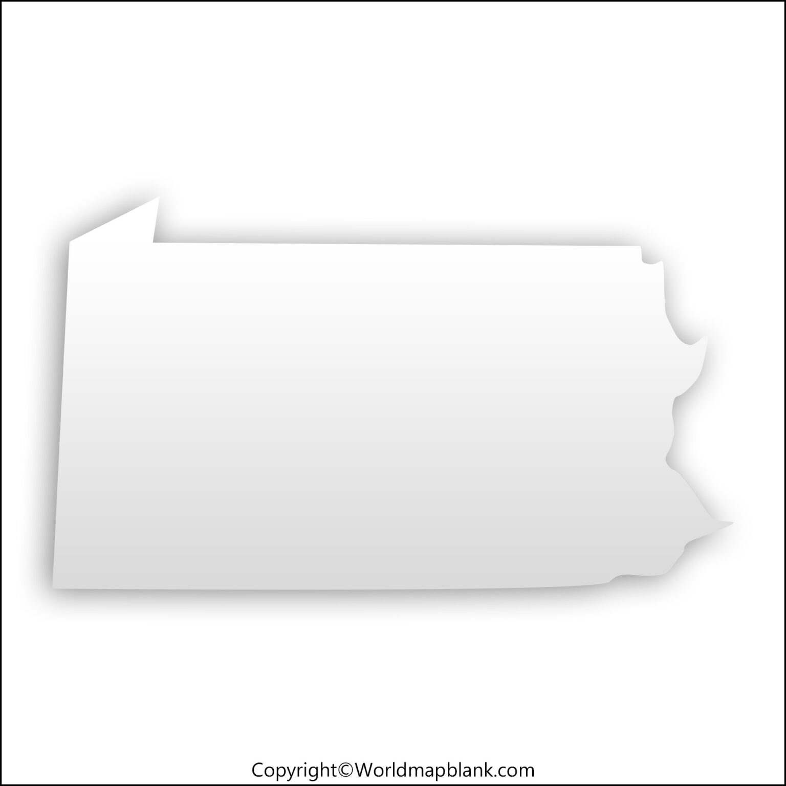 Blank Map of Pennsylvania – Printable Blank PA Map [PDF]