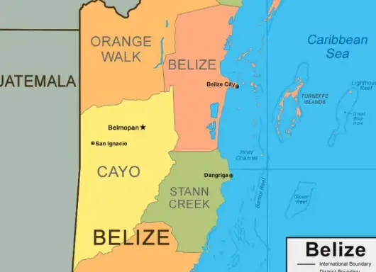 Labeled Map of Belize | World Map Blank