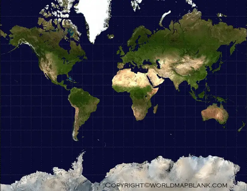 Mercator World Map Printable