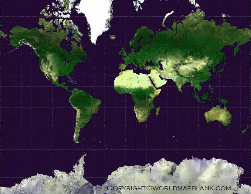 Mercator World Map High Resolution