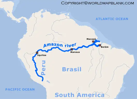 Amazon River World Map