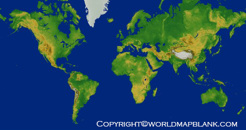World Map Mercator View