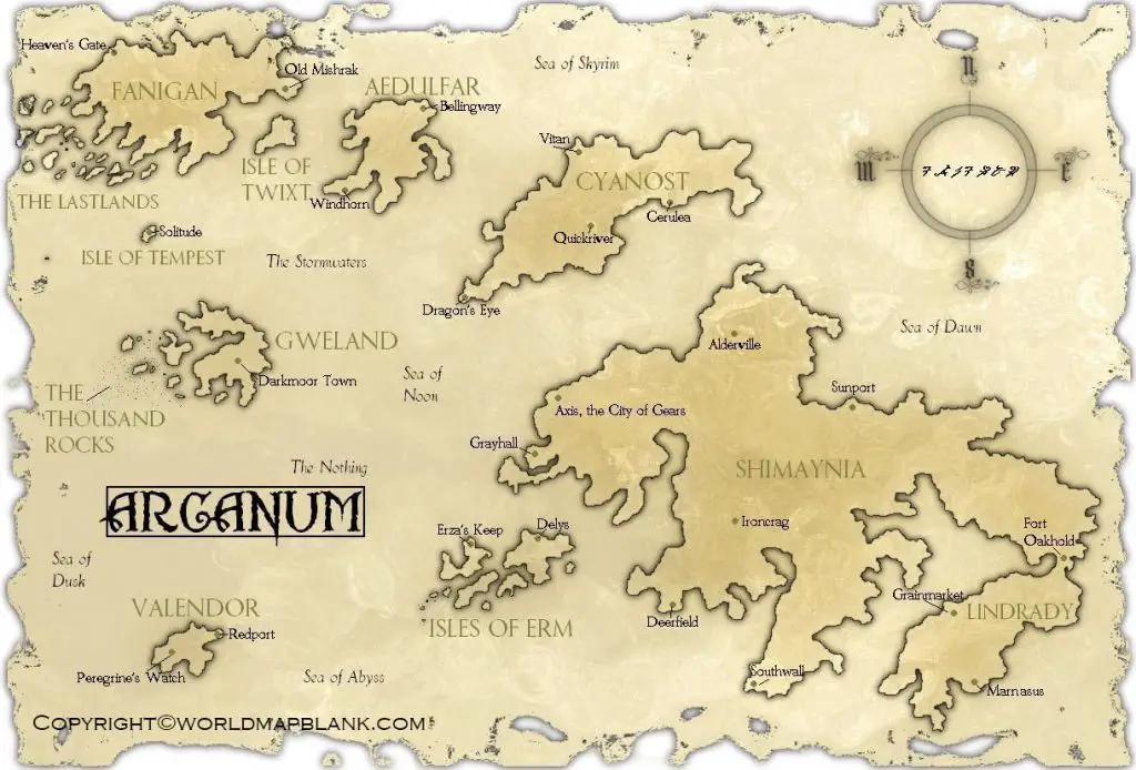 Arcanum Map of World