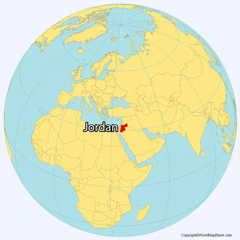 Jordan Map World Atlas