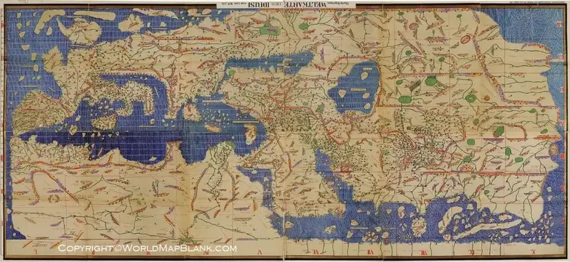 Printable Medieval World Map