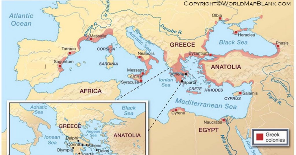 Mediterranean Sea on World Map