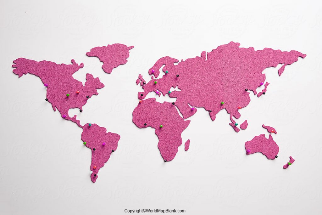 World Map with Pins Printable