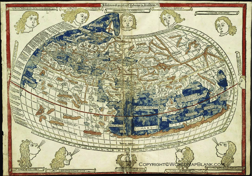 Ptolemy World Map Printable