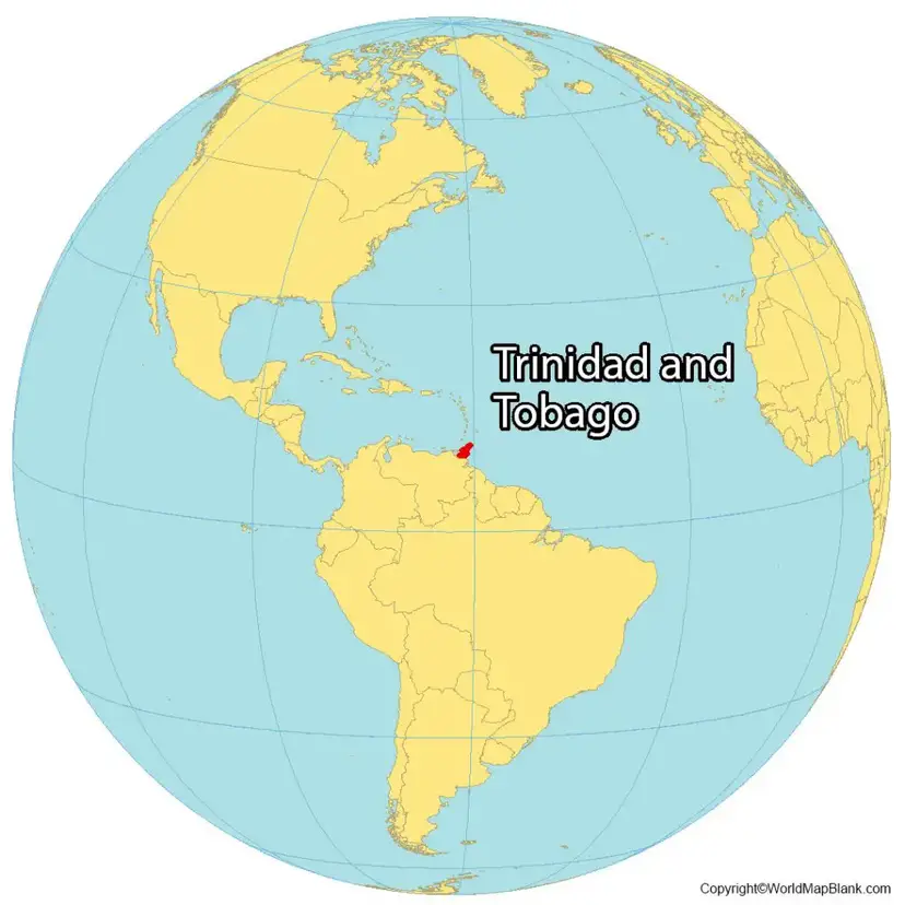 Printable Trinidad World Map