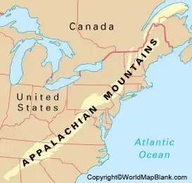 Appalachian Mountains Map