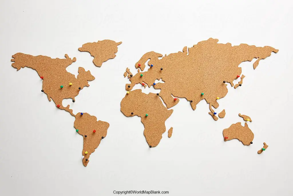 World Map with Pins Printable