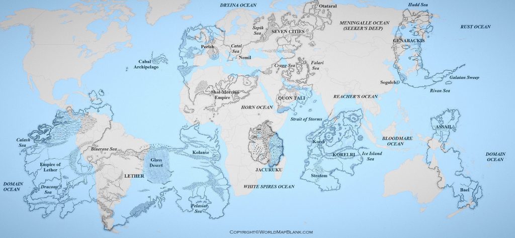 Printable Malazan World Map