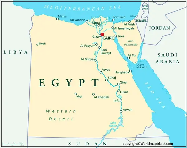 Nile River Map Labeled