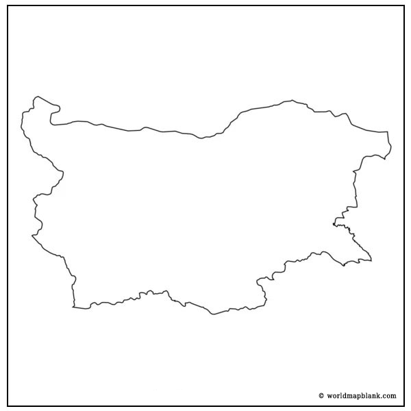 Stumme Karte Von Bulgarien Umriss
