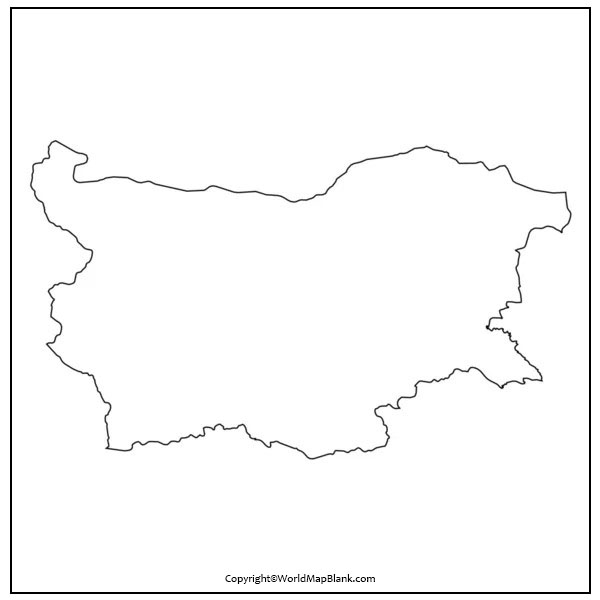 Blank Map of Bulgaria Outline