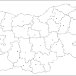 Stumme Karte Von Bulgarien Mit Provinzen Und Städten