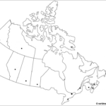 Stumme Karte Von Kanada Mit Provinzen Und Städten
