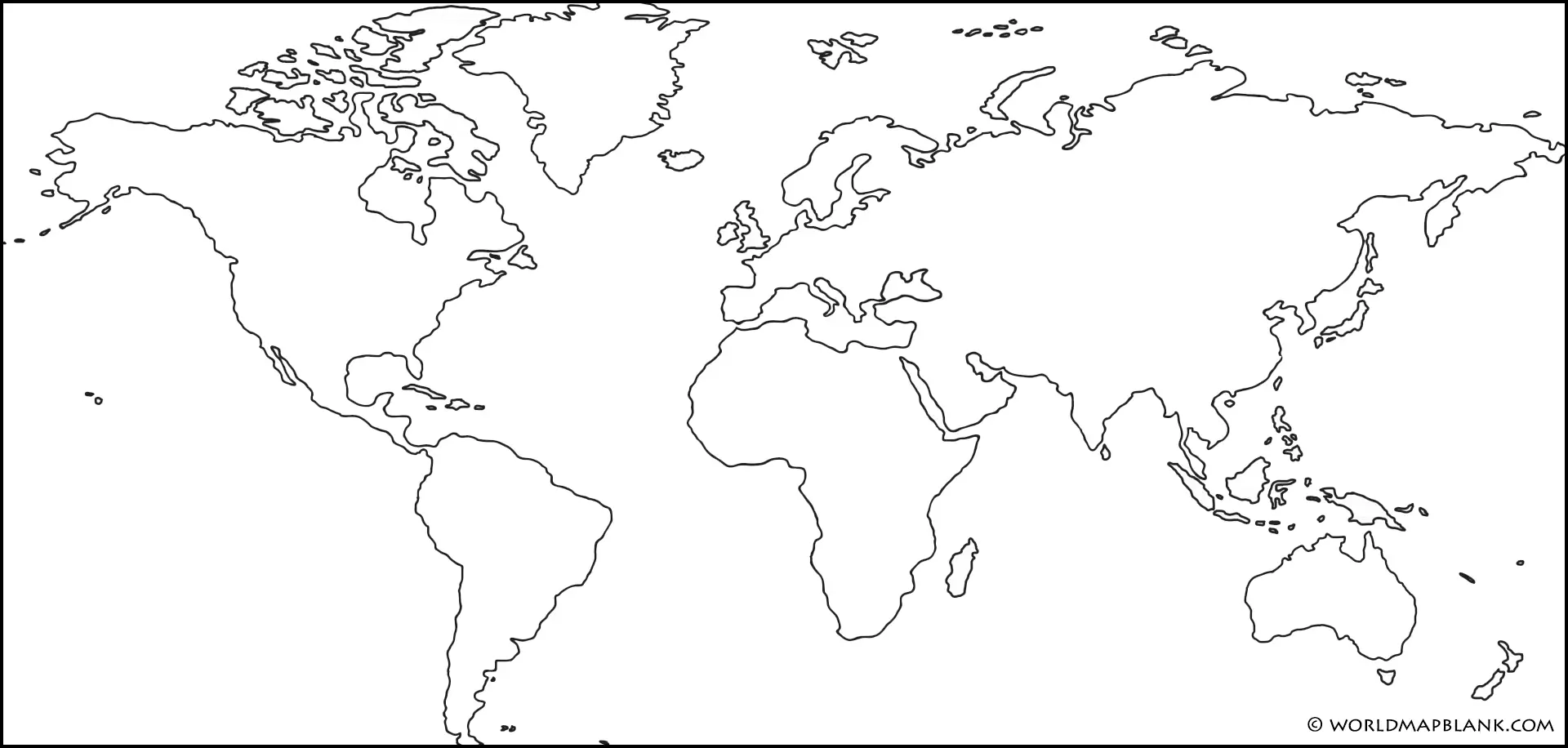 Blank world maps