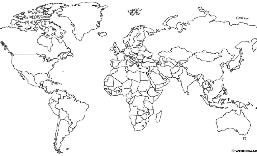 Blindkarta över Världen