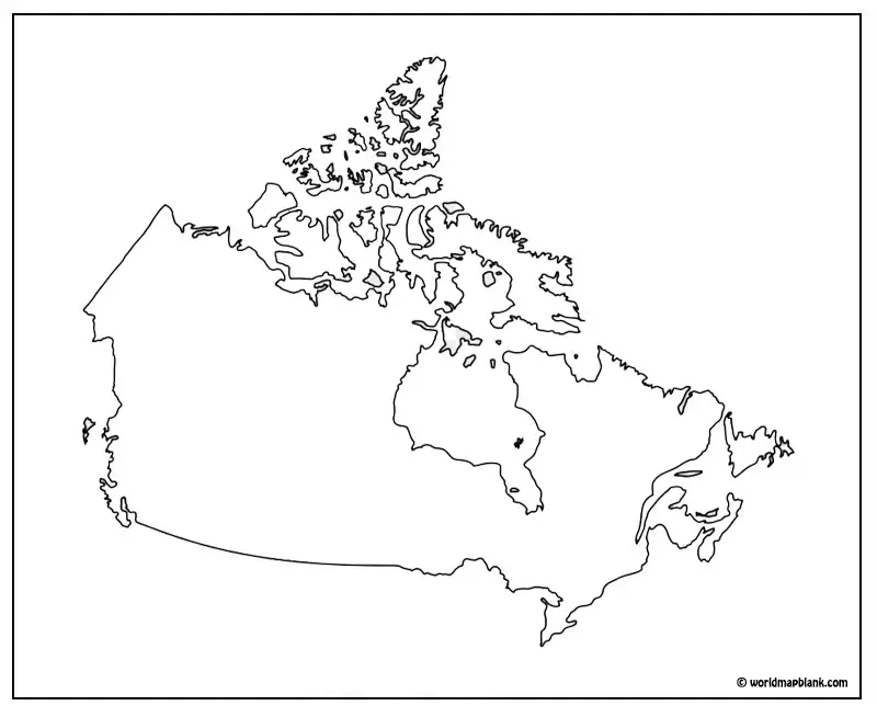 ​stumme Karte Von Kanada Mit Umrissen