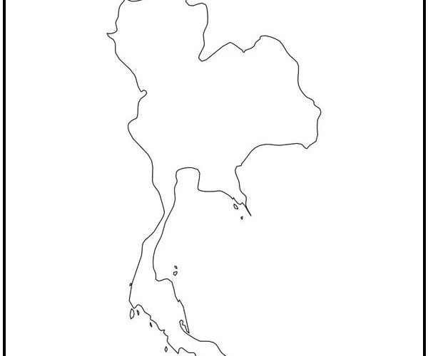 Printable Map Of Thailand For Worksheet