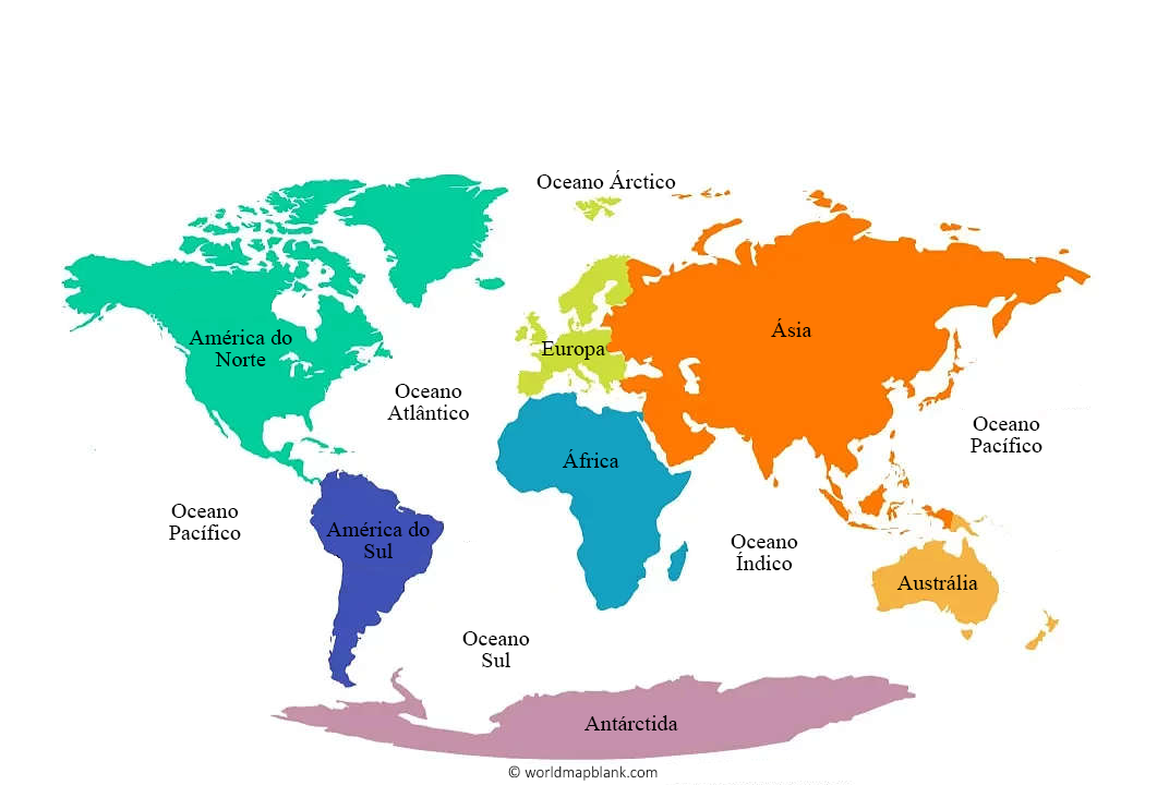 Mapa Del Mundo Con Continentes
